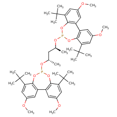 852042-07-0 H11783 (-)-6,6'-{[(1S,3S)-1,3-Dimethyl-1,3-propanediyl]bis(oxy)}bis[4,8-bis(t-butyl)-2,10-dimethoxy-bibenzo[d,f][1,3,2]dioxaphosphepin]
(-)-6,6'-{[(1S,3S)-1,3-二甲基-1,3-丙二基]双(氧基)}双[4,8-双(叔丁基)-2,10-二甲氧基-联苯并[d,f][1,3,2]二氧杂磷杂环庚]