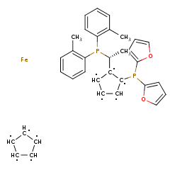 849924-73-8 H26405 (2R)-1-[(1R)-1-[BIS(2-METHYLPHENYL)PHOSPHINO]ETHYL]-2-(DI-2-FURANYLPHOSPHINO)FERROCENE
(R)-1-{(SP)-2-[二(2-呋喃基)膦基]二茂铁基}乙基双(2-甲苯基)膦