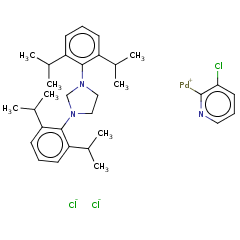 927706-57-8 H48357 (1,3-Bis(2,6-diisopropylphenyl)imidazolidene)(3-chloropyridyl)palladium(II) dichloride
(1,3-双(2,6-二异丙基苯基)咪唑亚基)(3-氯吡啶基)二氯化钯(II)