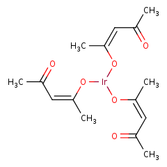 15635-87-7 H60784 Iridium(III) acetylacetonate
三(乙酰丙酮)铱(III)