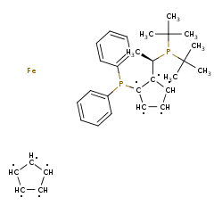155830-69-6 H81414 (R)-1-[(S)-2-(Diphenylphosphino)ferrocenyl]ethyldi-tert-butylphosphine
(R)-1-[(S)-2-(二苯基膦基)二茂铁基]-乙基-二叔丁基膦