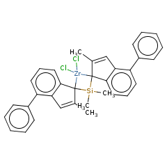 158515-16-3 H58738 Rac-(Dimethylsilylene) Bis (2-Methyl-4-Phenylindenyl) Zirconium Dichloride
二甲基硅基双 (2-甲基-4-苯基茚基)二氯化锆