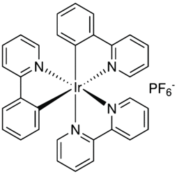 106294-60-4 H62879 (2,2'-Bipyridine)bis[2-pyridinyl-kN)phenyl-kC]iridium(III) hexafluorophosphate
(2,2’-联吡啶)双[2-吡啶基-kN)苯基kC]六氟磷酸铱(III）