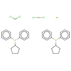 95464-05-4 H66921 [1,1''-Bis(diphenylphosphino)ferrocene]dichloropalladium(II),complex with dichloromethane
1,1'-双(二苯膦基)二茂铁二氯化钯(II)二氯甲烷复合物
