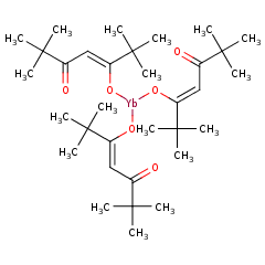 15492-52-1 H90127 Tris(2,2,6,6-tetramethyl-3,5-heptanedionato)ytterbium(III)
三(2,2,6,6-四甲基-3,5-庚二酮酸)镱(III)